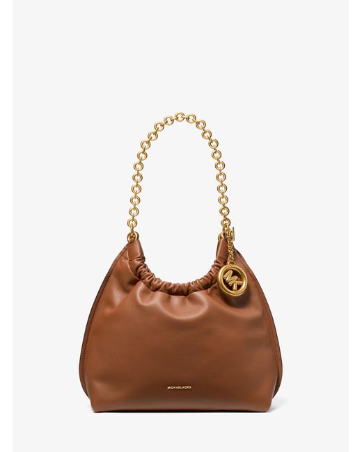 MICHAEL Michael Kors Brown Mk Indie Medium Leather Pochette