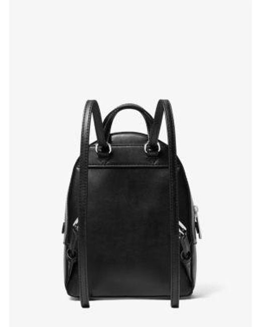 Michael Kors Black Jaycee Extra-Small Pebbled Leather Convertible Backpack