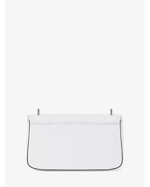 MICHAEL Michael Kors White Mk Tribeca Large Pebbled Leather Shoulder Bag