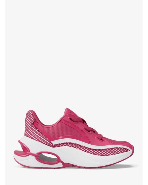 MICHAEL Michael Kors Pink Mk Toni Mixed-Media Trainers
