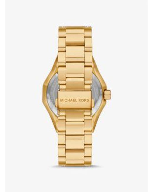 Michael Kors Metallic Mk Oversized Raquel Pavé-Tone Watch