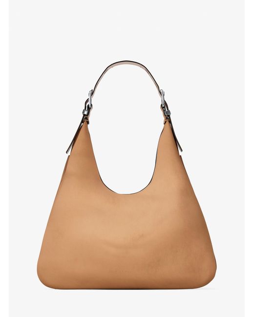 MICHAEL Michael Kors Brown Mk Nolita Large Nubuck Hobo Shoulder Bag