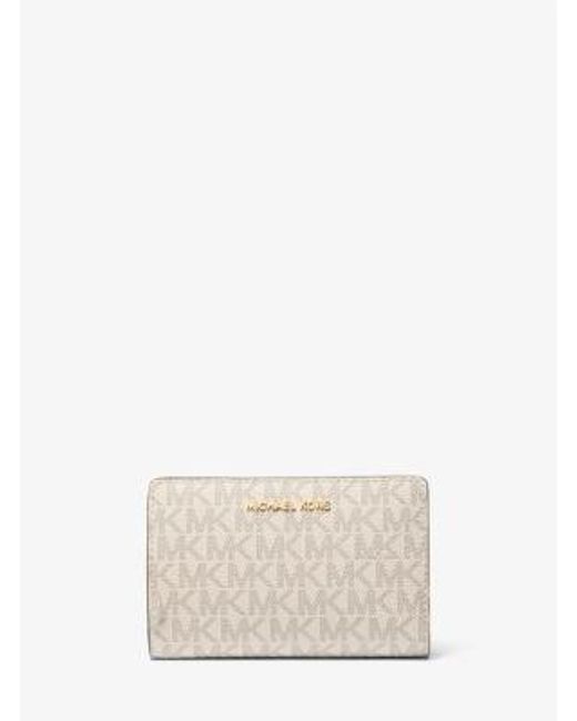 Michael Kors Natural Mk Empire Medium Signature Logo Wallet