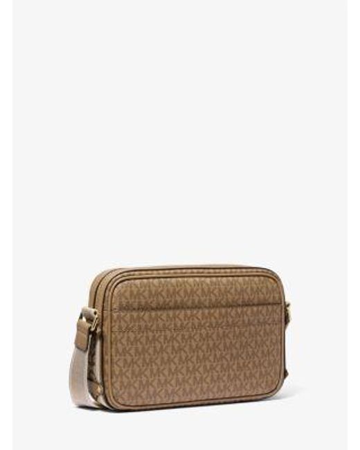 Michael Kors Natural Maeve Large Signature Logo Crossbody Bag