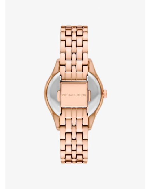 Michael Kors White Mk Mini Harlowe Pavé-Tone Watch