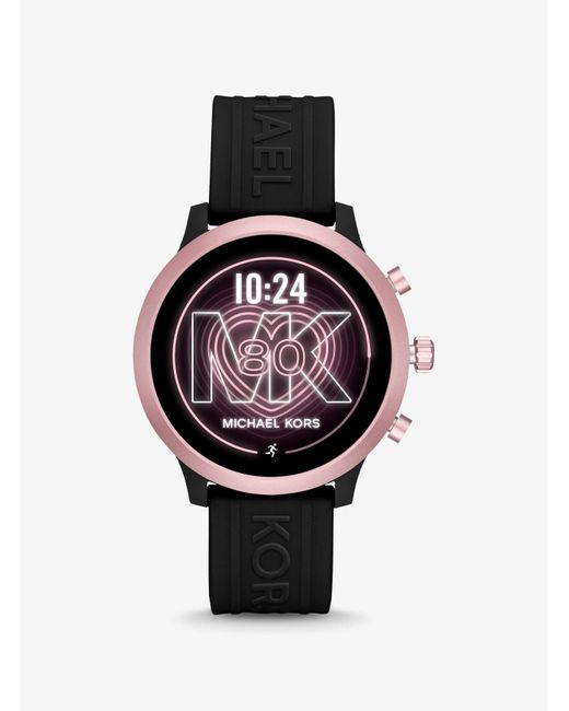 Reloj Inteligente Access Mkgo Gen 4 En Tono Rosa De Silicona Michael Kors de color Black