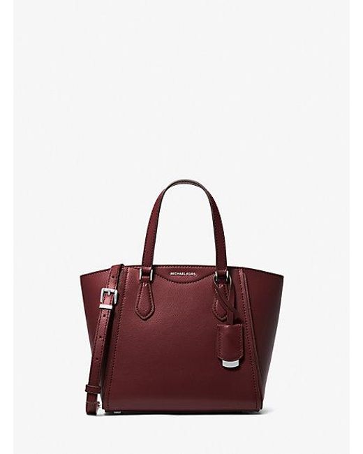 Michael Kors Purple Taryn Small Leather Convertible Crossbody Bag