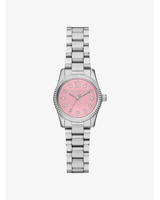 Michael Kors Pink Petite Lexington Pavé-Tone Watch