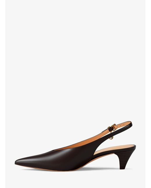 MICHAEL Michael Kors White Mk Tonya Leather Slingback Pump