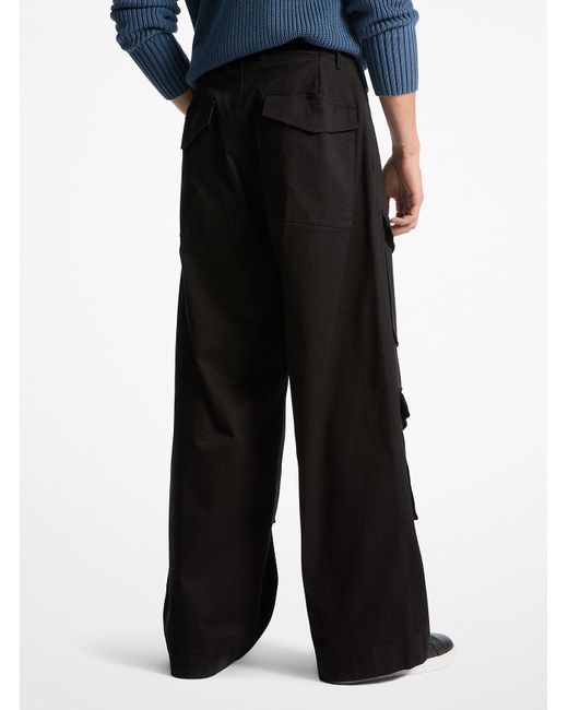 Mk Pantalon Cargo À Jambes Larges En Coton Extensible Michael Kors pour homme en coloris Black