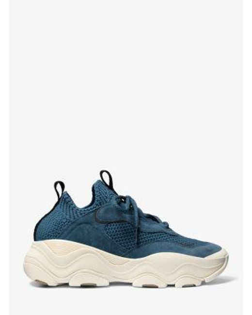 Michael Kors Blue Mk Atlas Stretch Knit Trainer for men