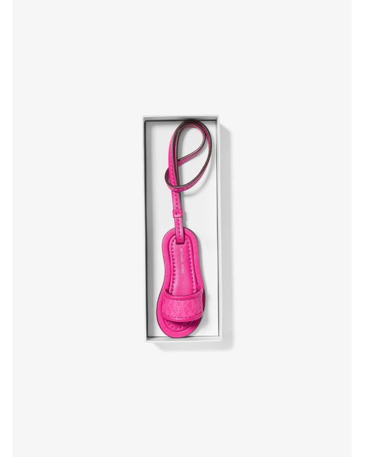 MICHAEL Michael Kors Pink Mk Signature Logo Slide Bag Charm