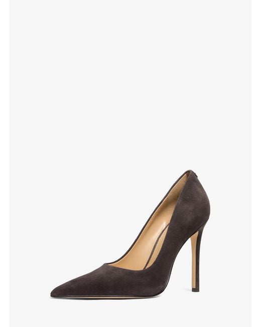MICHAEL Michael Kors White Mk Elyse Suede Pump