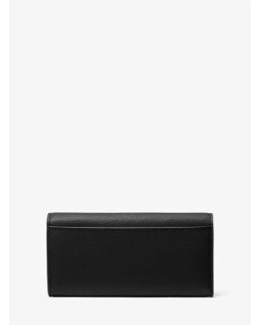 Michael Kors Black Hamilton Large Leather Continental Wallet