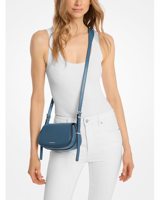 MICHAEL Michael Kors Blue Mk Lydia Small Leather Crossbody Bag