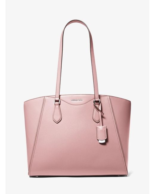 MICHAEL Michael Kors Pink Mk Taryn Large Leather Tote Bag