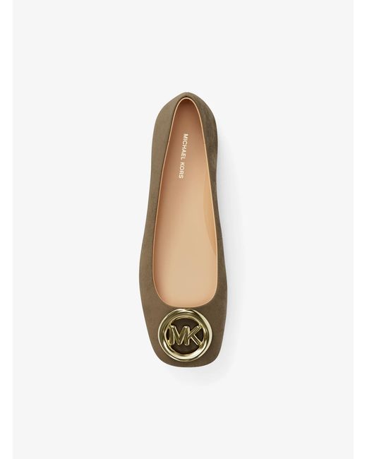 MICHAEL Michael Kors Natural Mk Milan Suede Ballet Flat
