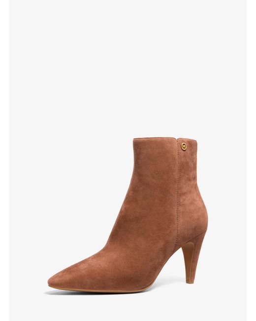 MICHAEL Michael Kors Brown Mk Daniela Suede Ankle Boot