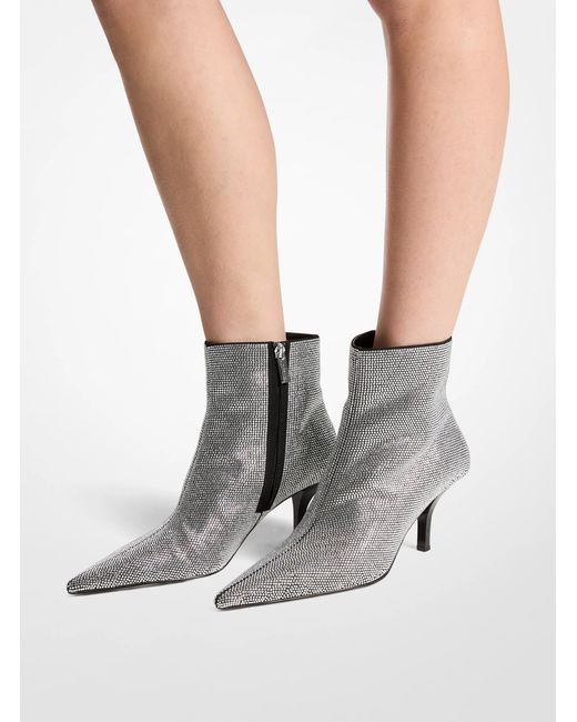 MICHAEL Michael Kors White Mk Selina Embellished Boot