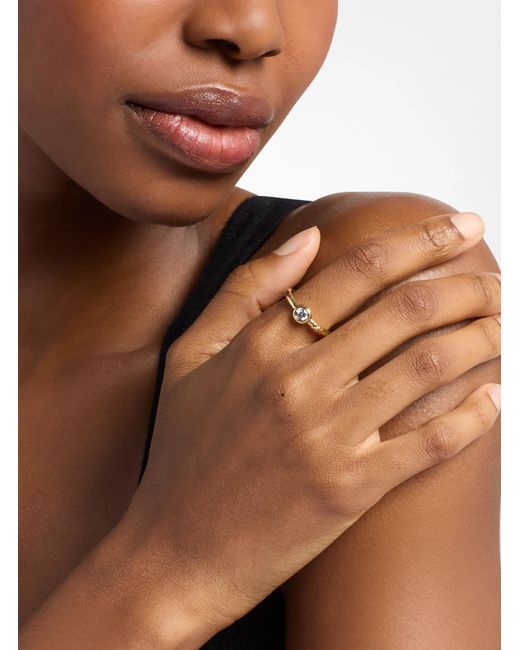 Michael Kors White Round Stone Ring