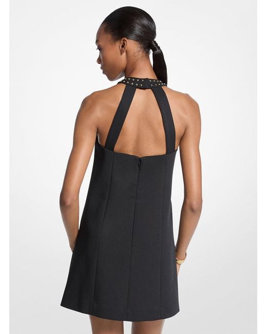 Mk Mini-Robe Ras-De-Cou Cloutée En Crêpe Extensible Michael Kors en coloris Black