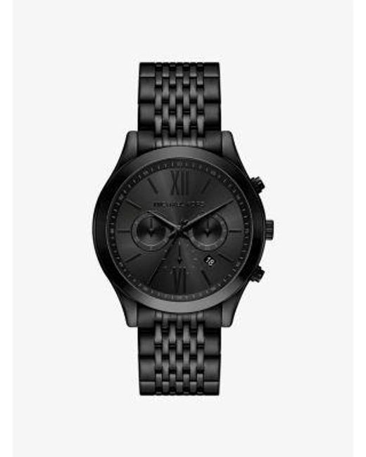 Michael Kors Black Oversized Aspyn-Tone Watch for men