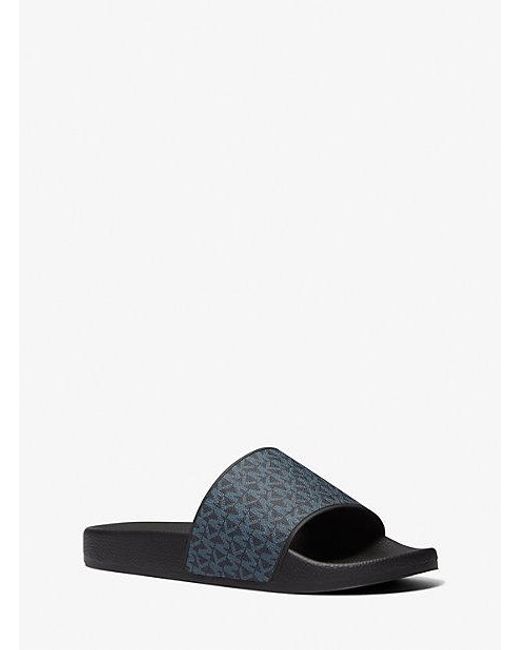 Michael kors logo slides hot sale