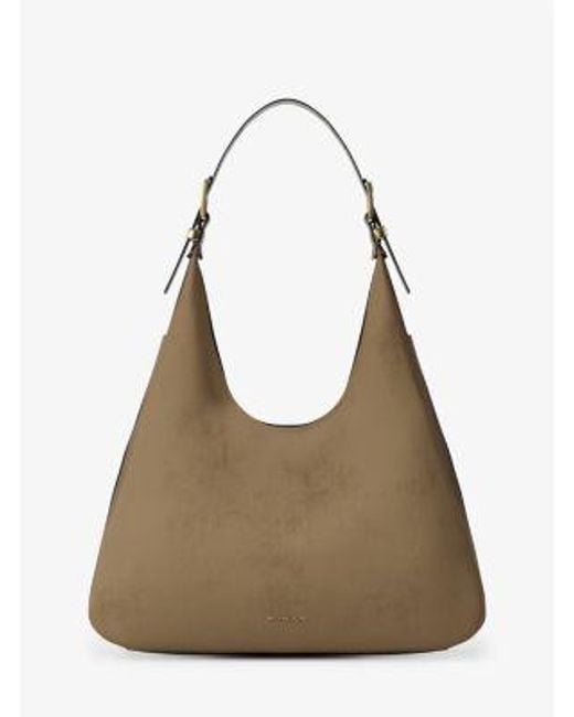 Michael Kors Natural Nolita Large Nubuck Hobo Shoulder Bag