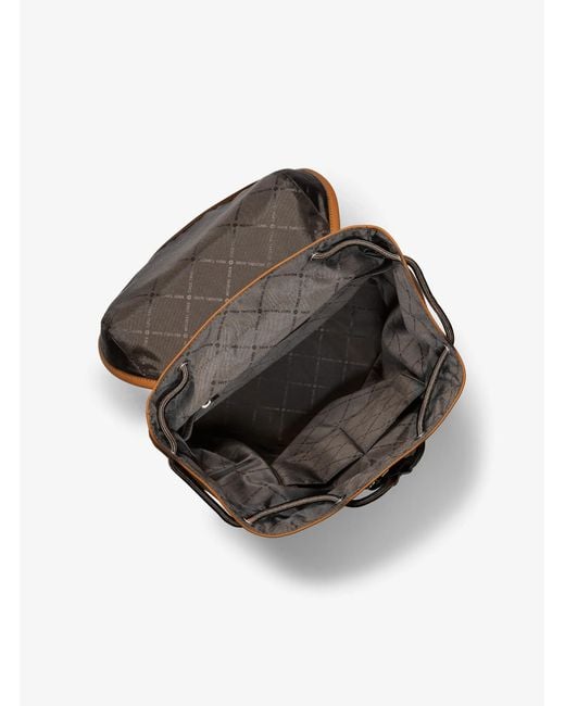 Michael Kors Brown Mk Jet Set Signature Logo Backpack for men