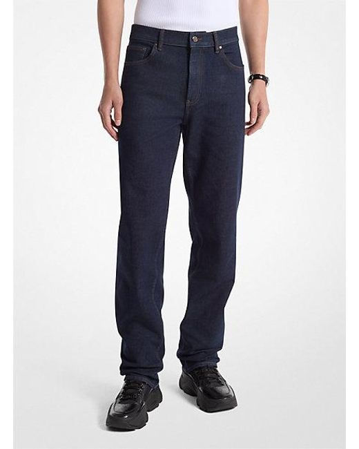 Michael Kors Blue Finn Straight-fit Stretch Denim Jeans for men