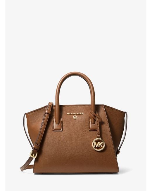 Michael Kors Natural Avril Small Leather Top-zip Satchel