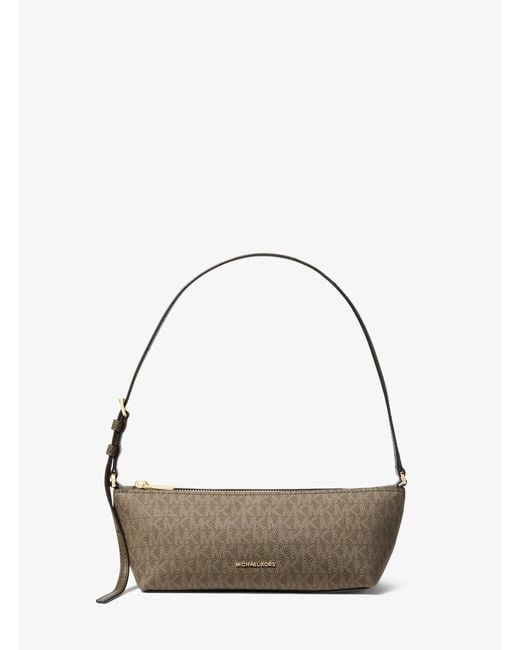 Michael Kors Natural Laila Small Signature Logo Satchel