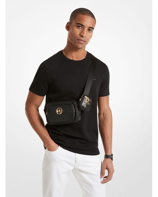 Michael Kors Black Mk New Year Hudson Leather Camera Bag for men
