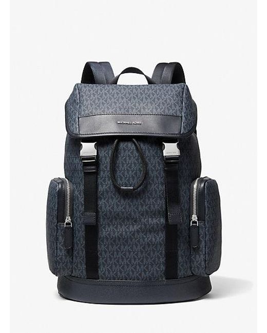 Michael Kors Blue Hudson Logo Backpack for men