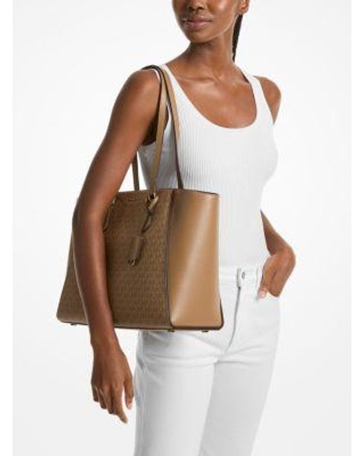 Mk Borsa Tote Taryn Grande di MICHAEL Michael Kors in Natural