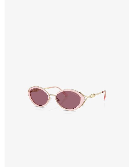 Michael Kors Pink Key West 53Mm Oval Sunglasses