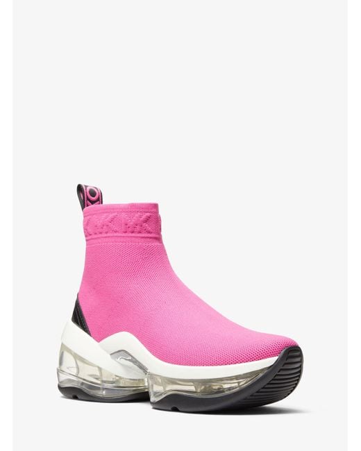 Michael Kors Olympia Extreme Stretch Knit Sock Sneaker in Pink Lyst