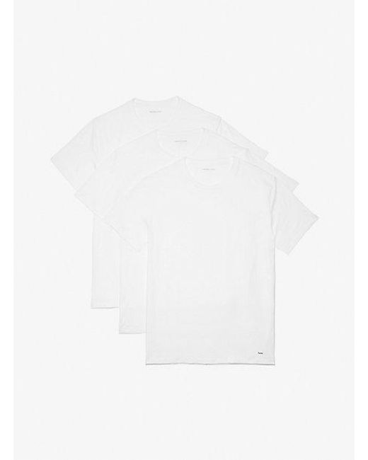 Michael Kors White 3-pack Cotton T-shirt for men