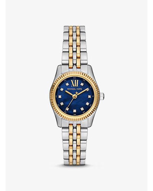 Michael Kors Blue Lexington Three-hand Stainless Steel Watch 26mm