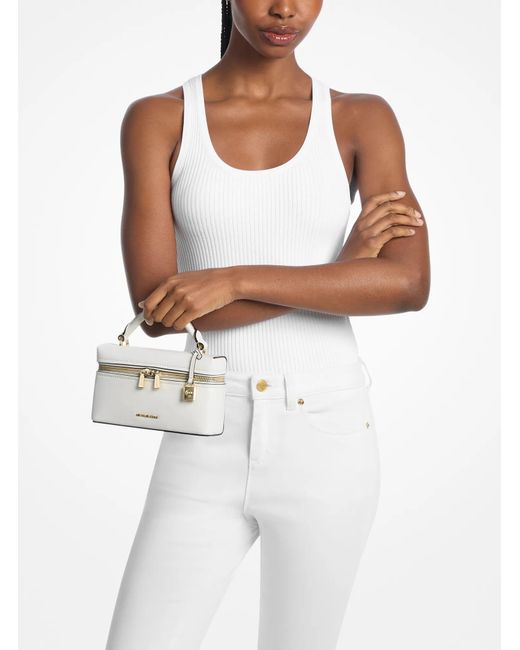 MICHAEL Michael Kors Natural Mk Jana Extra-Small Leather Convertible Crossbody Bag
