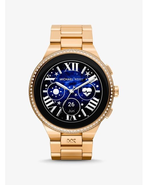 Reloj inteligente Camille Gen 6 en tono dorado con incrustaciones Michael Kors de color Metallic