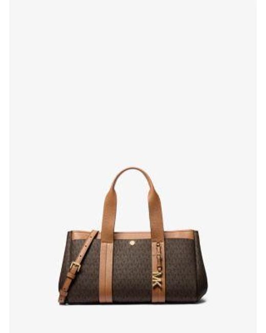 MICHAEL Michael Kors Natural Romee Small Signature Logo Satchel