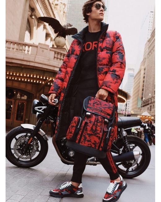 Michael Kors Reversible Camo Puffer Coat in Black for Men Lyst