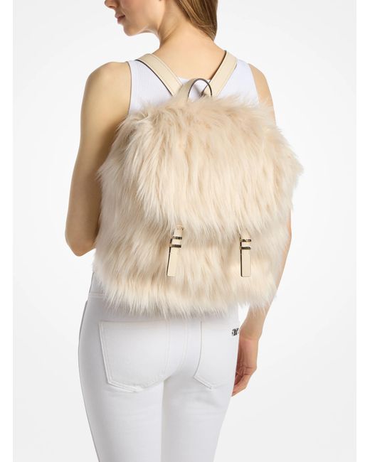 MICHAEL Michael Kors Natural Quinn Medium Flap Backpack