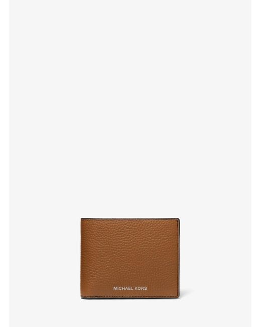 Michael Kors Cooper Pebbled Leather Billfold Wallet With Passcase for ...