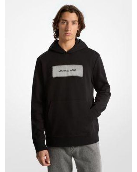 Michael Kors Black Logo Cotton Blend Hoodie for men