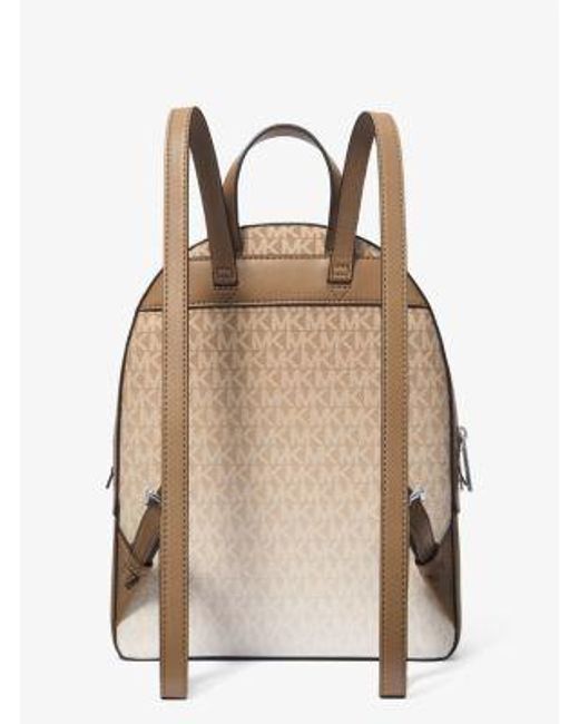 Michael Kors Natural Jaycee Medium Ombré Signature Logo Backpack