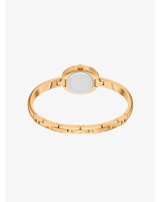 Michael Kors White Petite Maude-Tone Bangle Watch