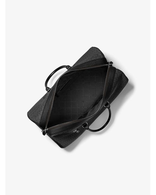 Michael Kors Black Jet Set Signature Logo Weekender Bag for men