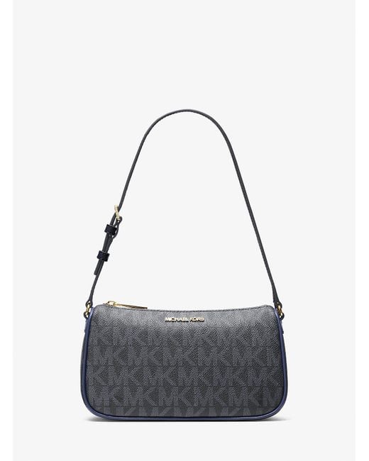 Mk Pochette Jet Set Media Con Logo di Michael Kors Outlet in Blue